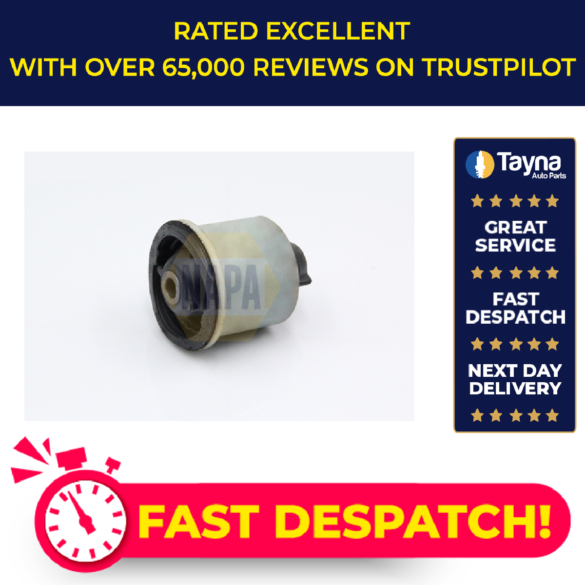 NAPA Wishbone / Control / Trailing Arm Bush Rear Left or Right NST8541 [PM2676624]