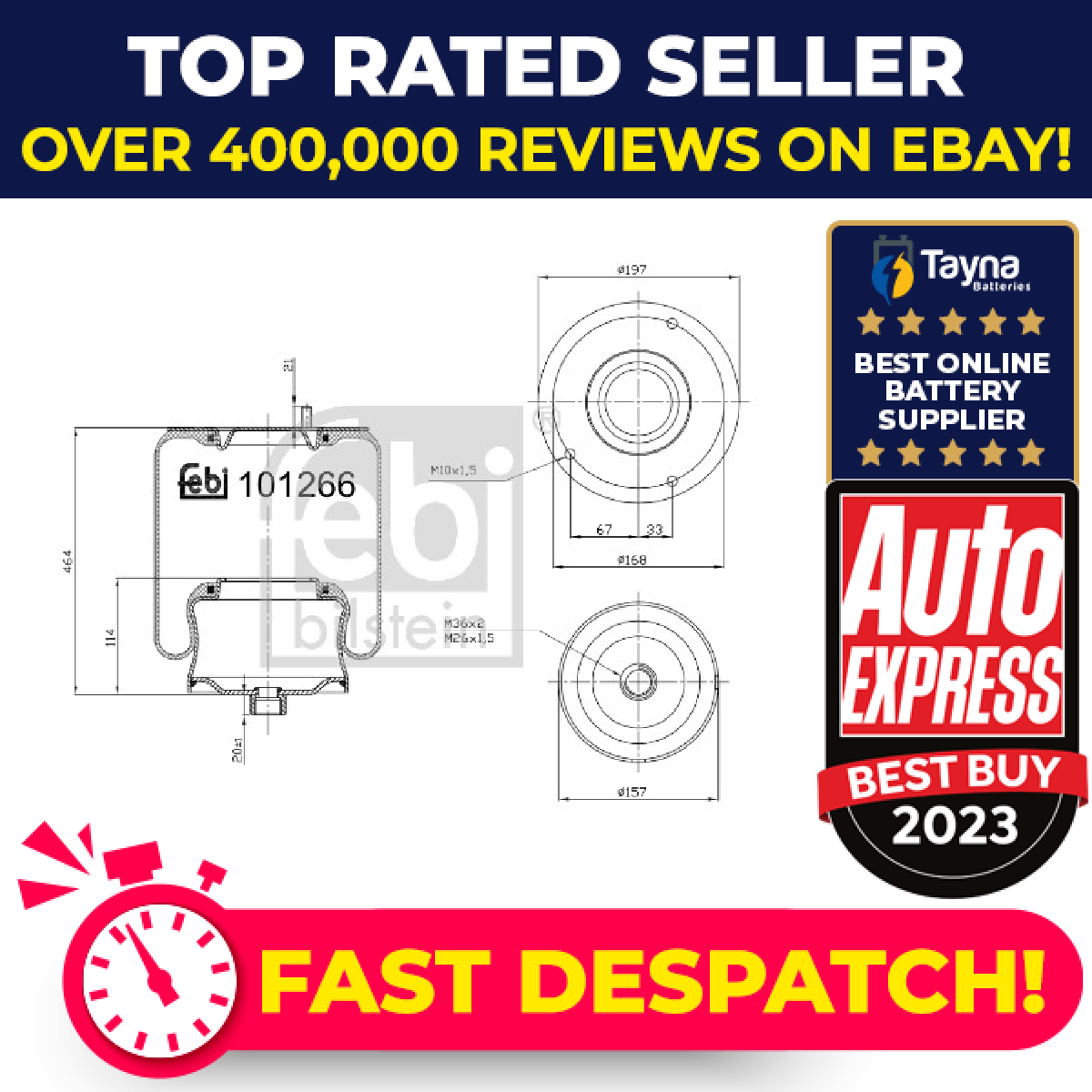 Febi Air Suspension Spring Rear 101266 [PM960419]