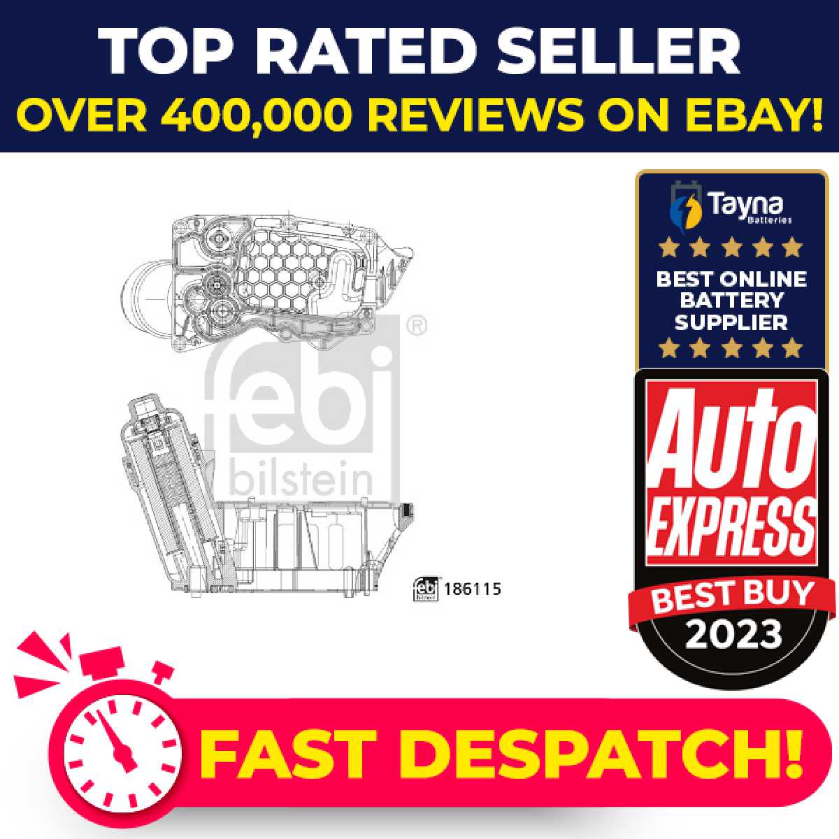 Housing, oil filter fits BMW X3 F25 3.0D 11 to 17 11428507694 11428507694S1 Febi