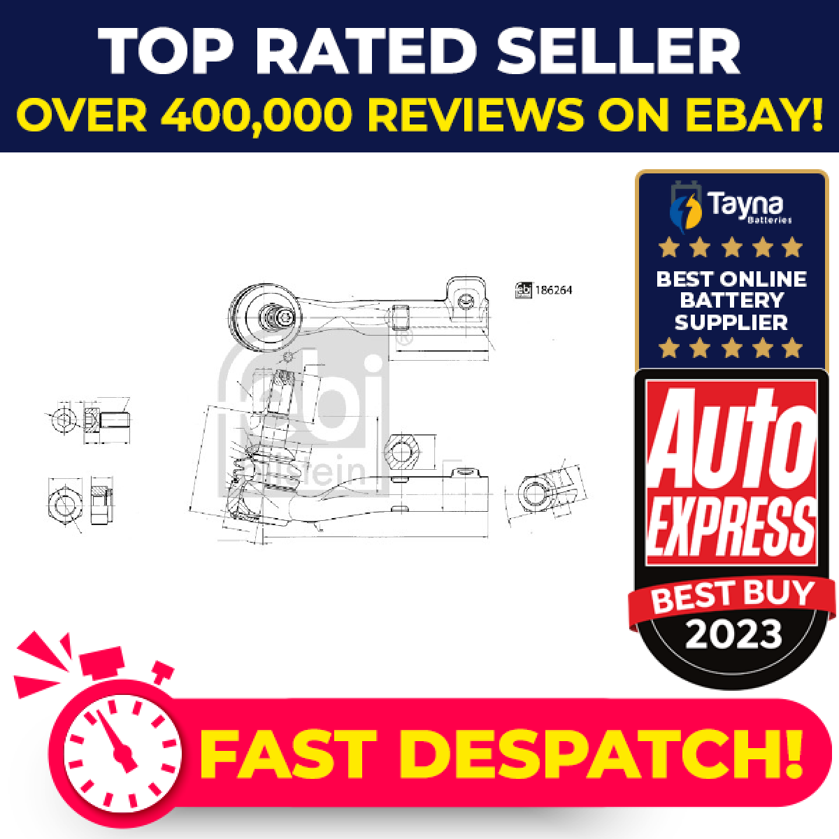 Tie / Track Rod End fits BMW 340D G20 3.0D Left 2020 on Joint 32106880696 Febi