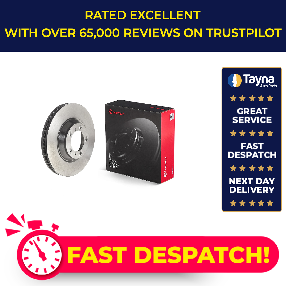 Brake Disc Single Vented fits PORSCHE PANAMERA 971 4.0 2016 on 350mm Brembo New
