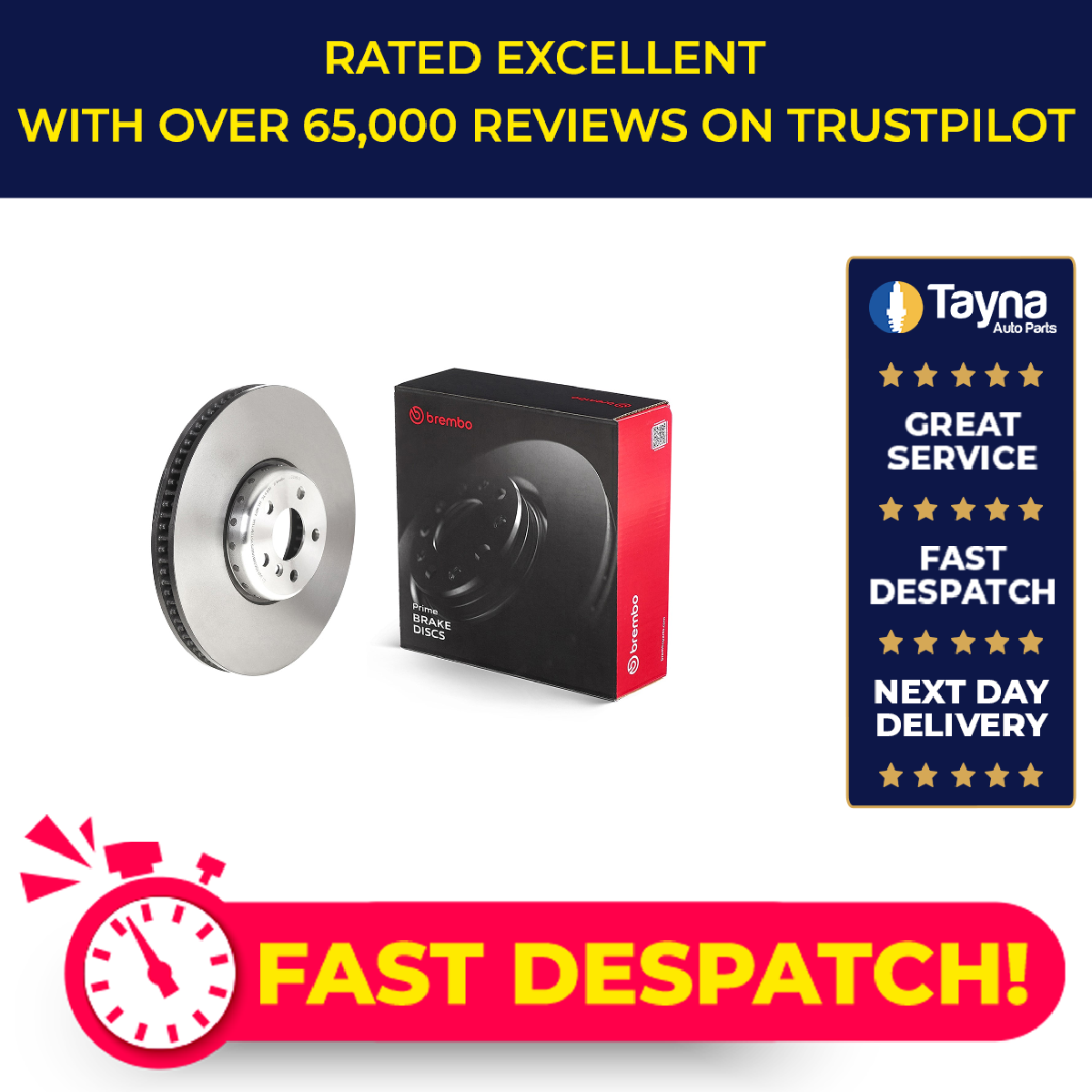 Brake Disc Single Vented fits BMW 745 G11, G12 3.0 2019 on 374mm Brembo Quality