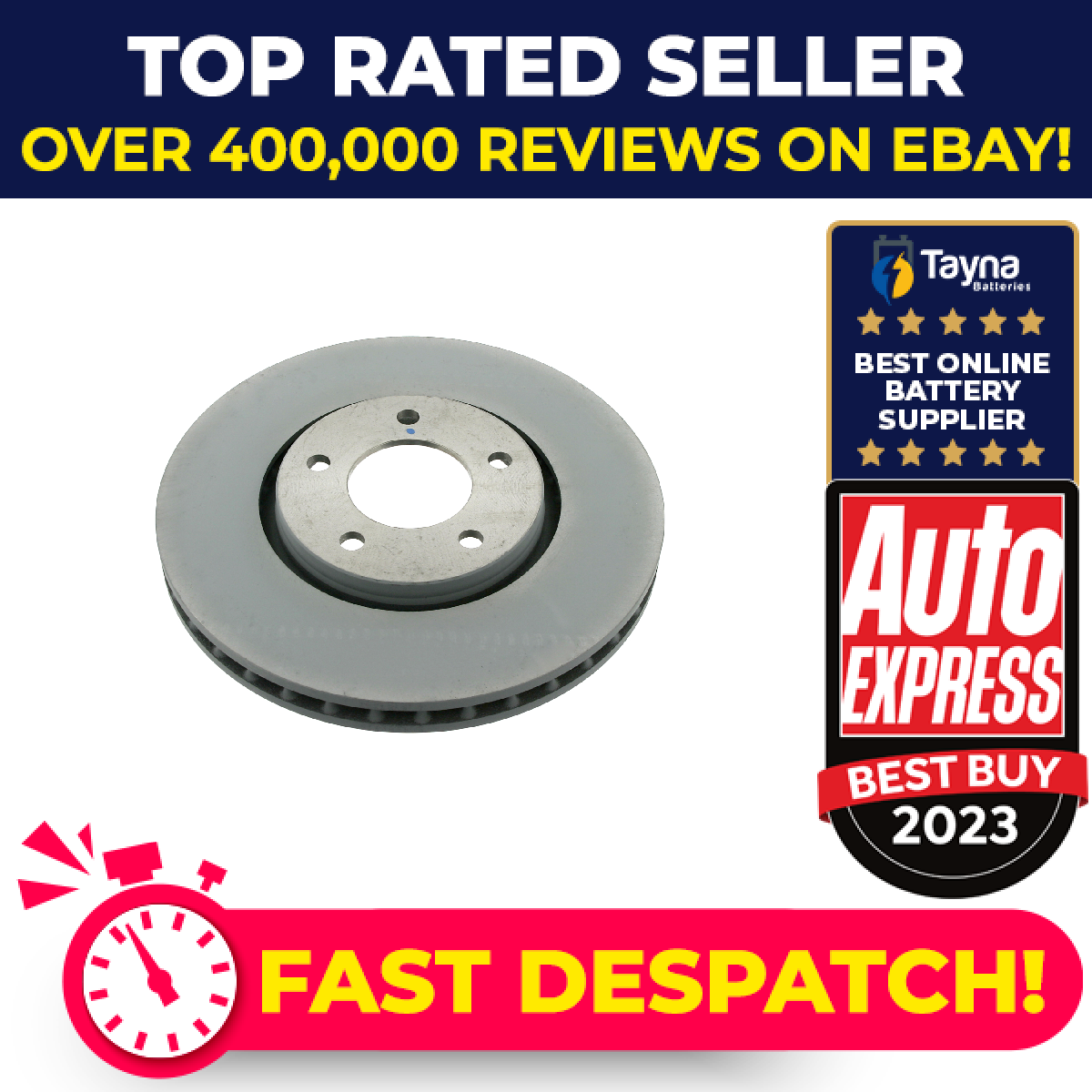 2x Brake Discs Pair Vented fits CHRYSLER VOYAGER Mk3 2.8D Front 04 to 08 ENR Set