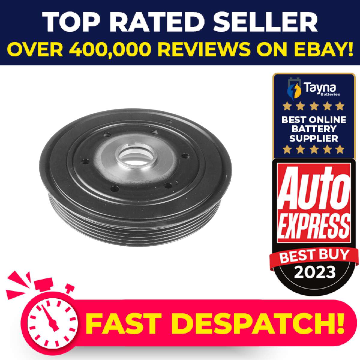 Crankshaft Pulley fits PEUGEOT 307 3E 1.4D 01 to 05 Belt Blue Print 0515P8 New