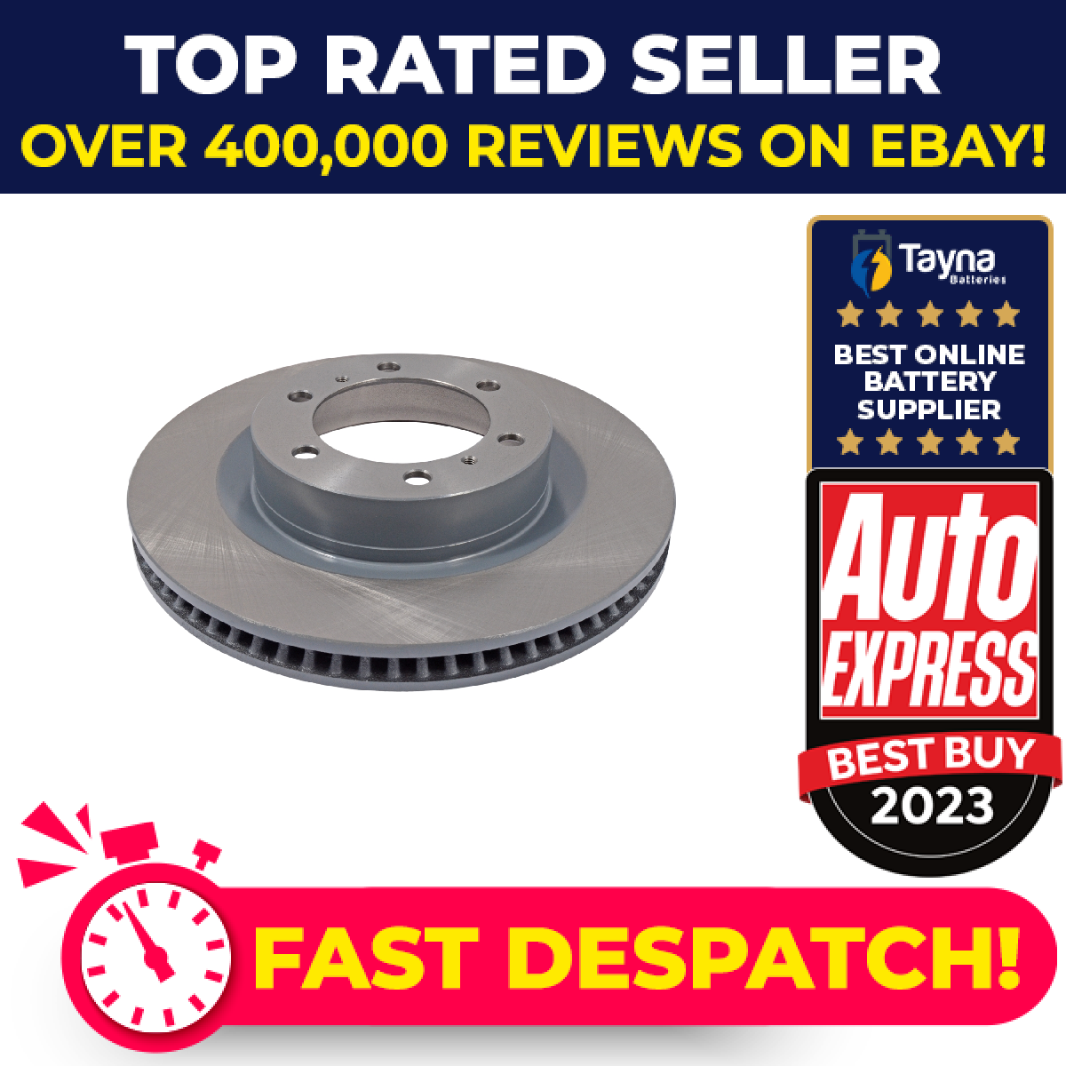 2x Brake Discs Pair Vented fits TOYOTA LAND CRUISER PRADO J15, KDJ150 3.0D Front