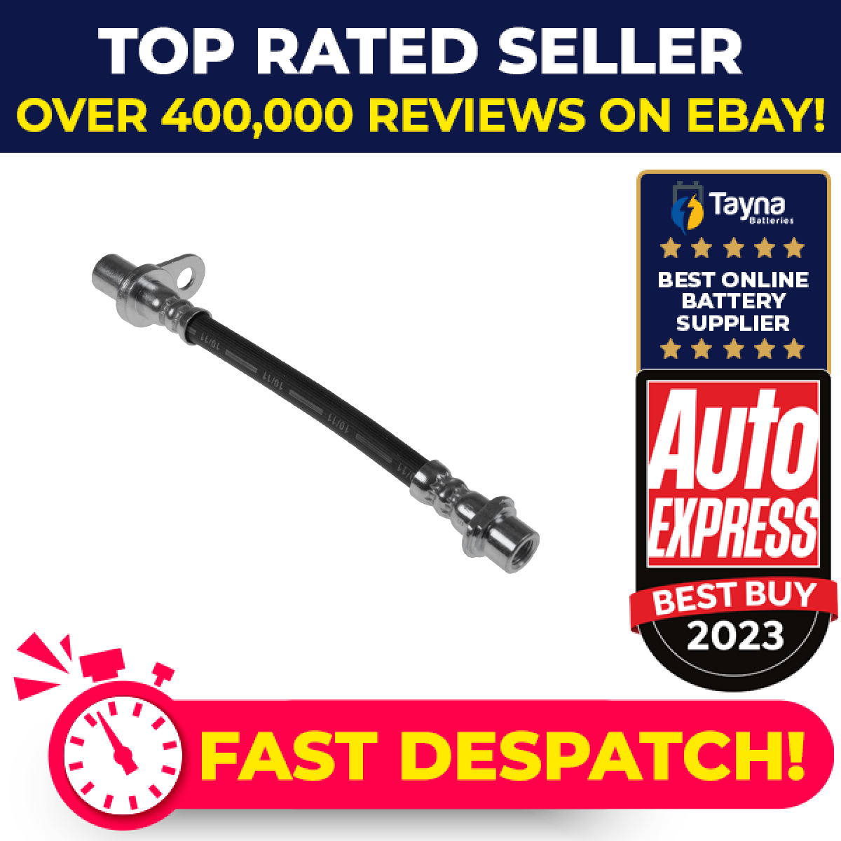 Brake Hose fits TOYOTA VERSO AUR20 2.0D Rear Inner, Left 09 to 18 1AD-FTV New