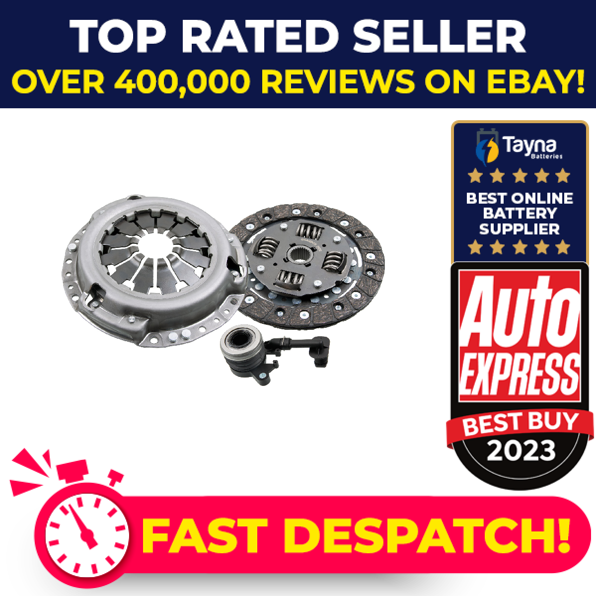 Clutch Kit 3pc (Cover+Plate+CSC) fits NISSAN MICRA K12 1.2 03 to 10 CG12DE 180mm