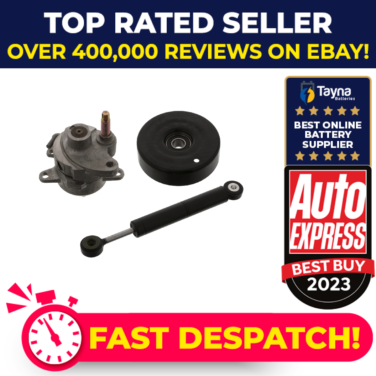 Aux Belt Tensioner fits MERCEDES V230 638 2.3 96 to 03 M111.978 Drive V-Ribbed