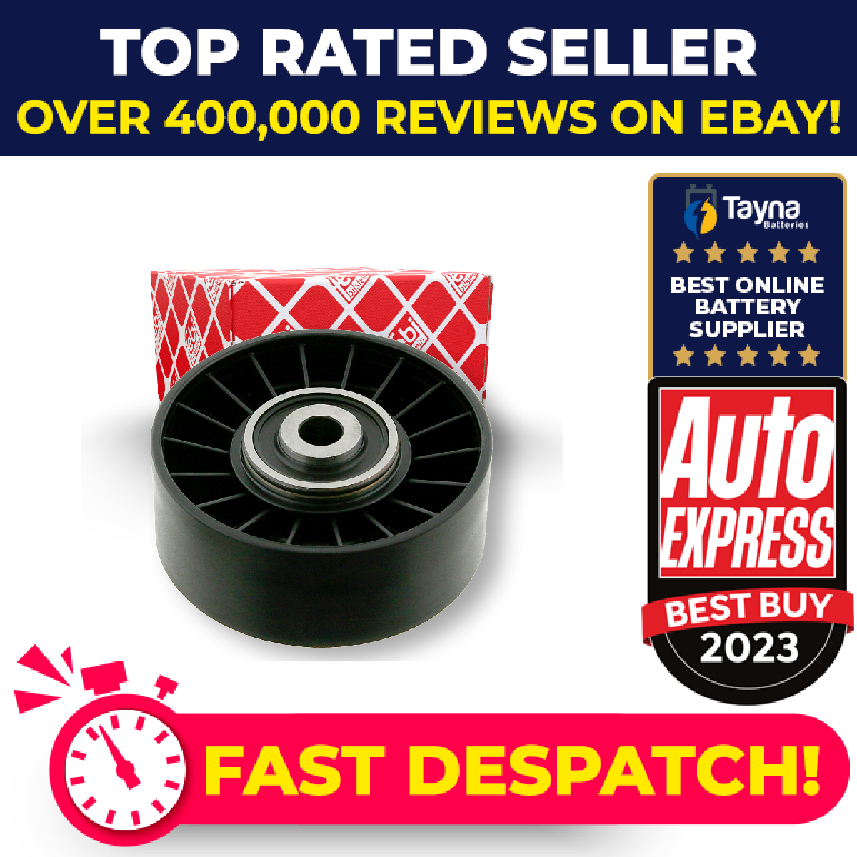 Aux Belt Idler Pulley fits AUDI A3 8L1 1.9D 96 to 01 Guide Deflection 038145276