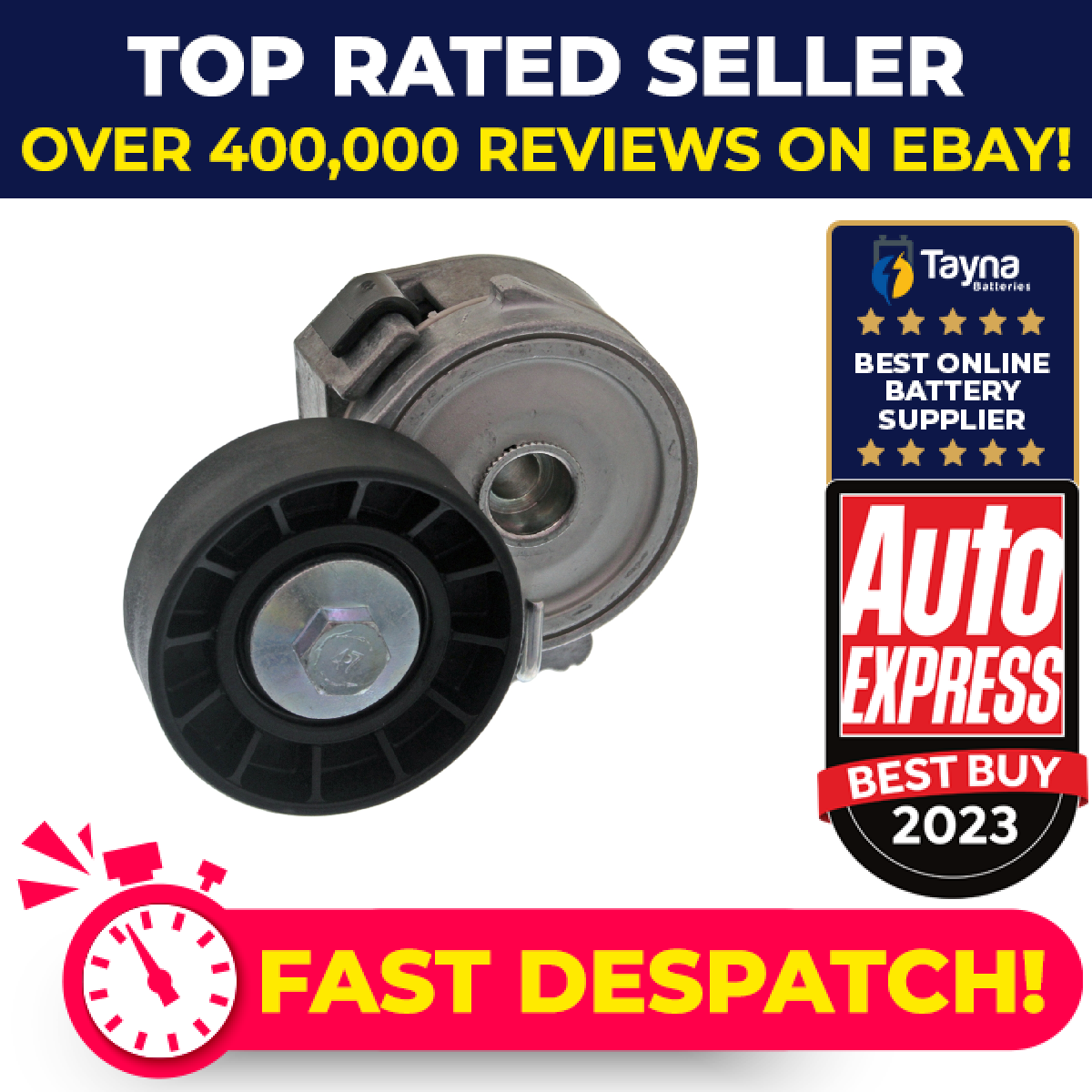Aux Belt Tensioner fits CITROEN C5 Mk1 2.0D 2.2D 01 to 04 Drive V-Ribbed 575155
