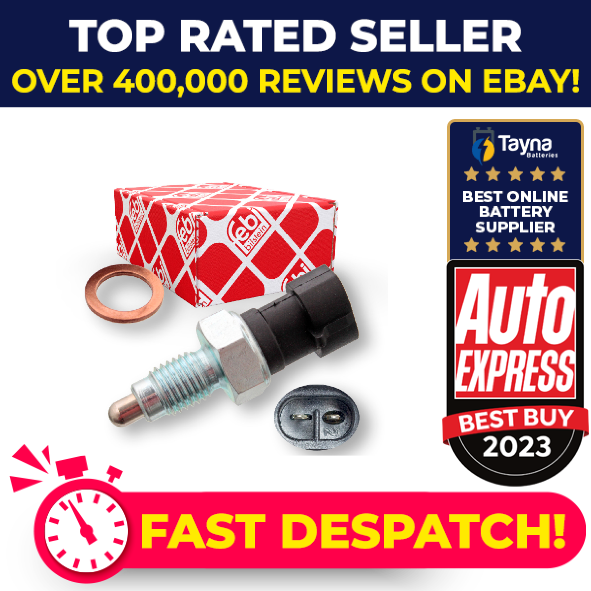 Reverse Light Switch fits FIAT BRAVO 1.4 1.6D 1.9D 2.0D 07 to 14 71740022 Febi