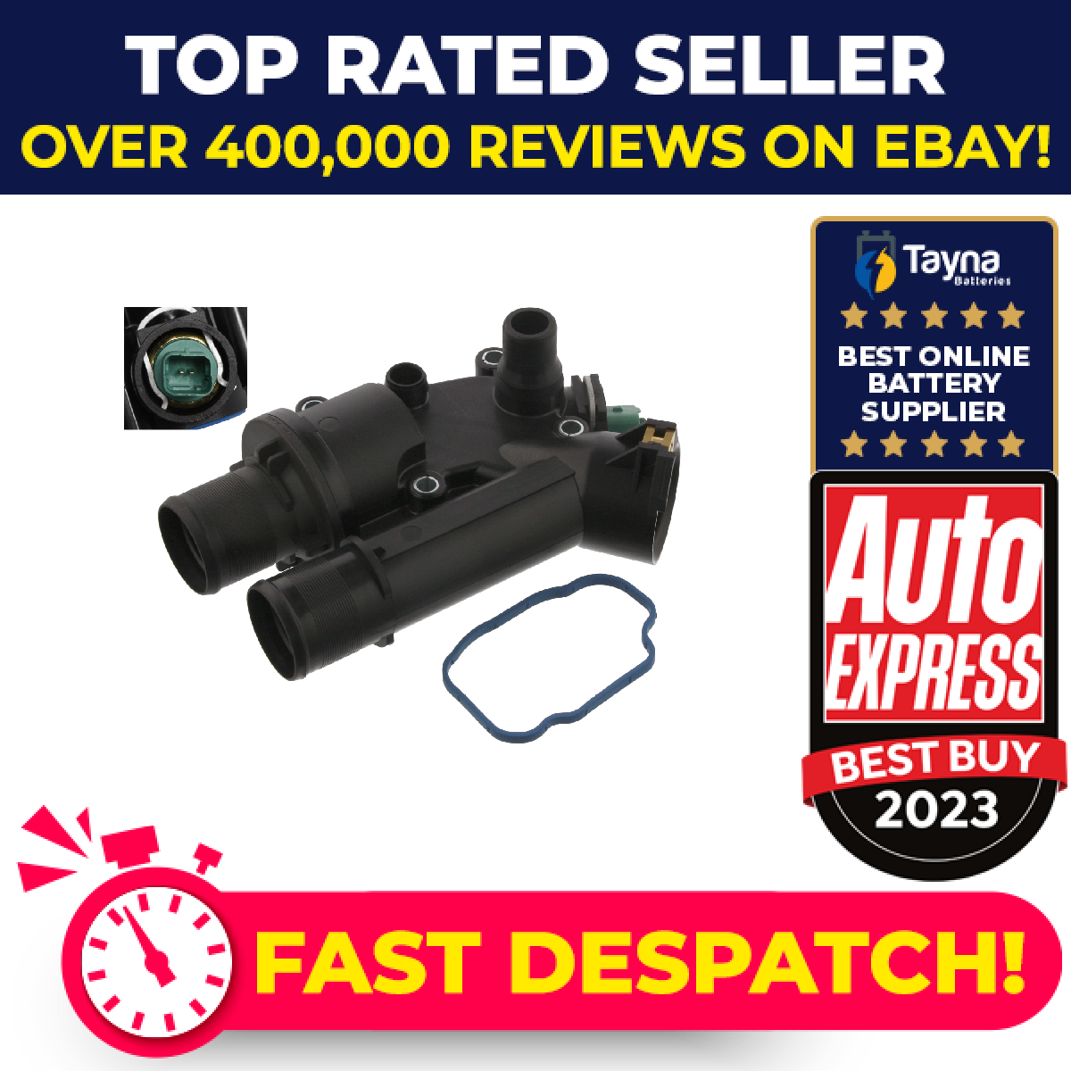 Coolant Thermostat fits CITROEN C-CROSSER VU4HNH 2.2D 2007 on 1336Z4 Febi New