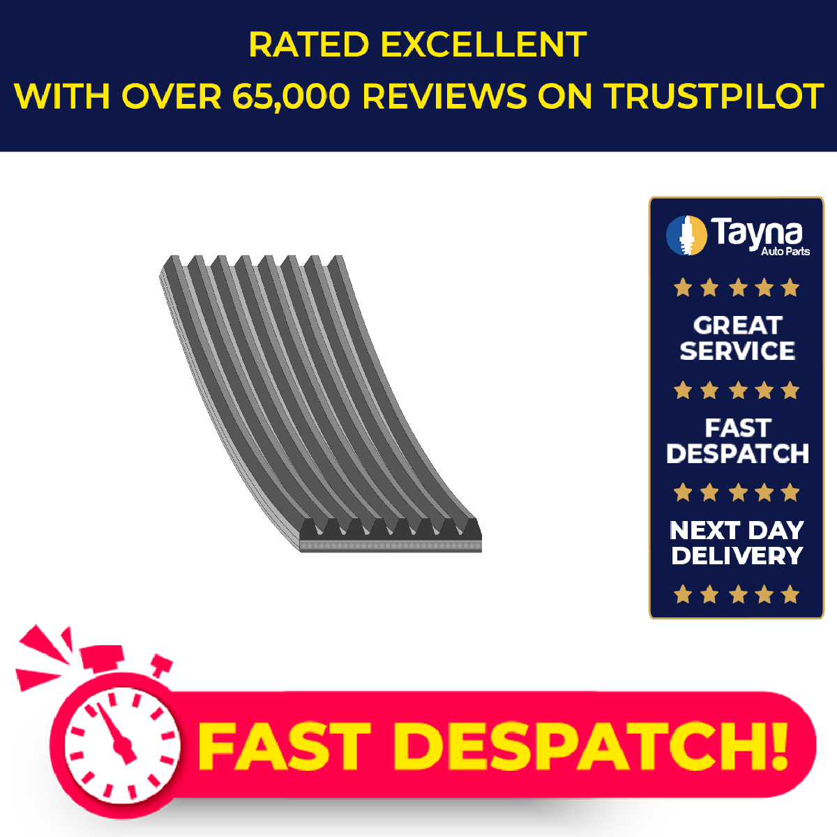 Febi 8 Rib Multi V Drive Belt 29076 [PM666126]