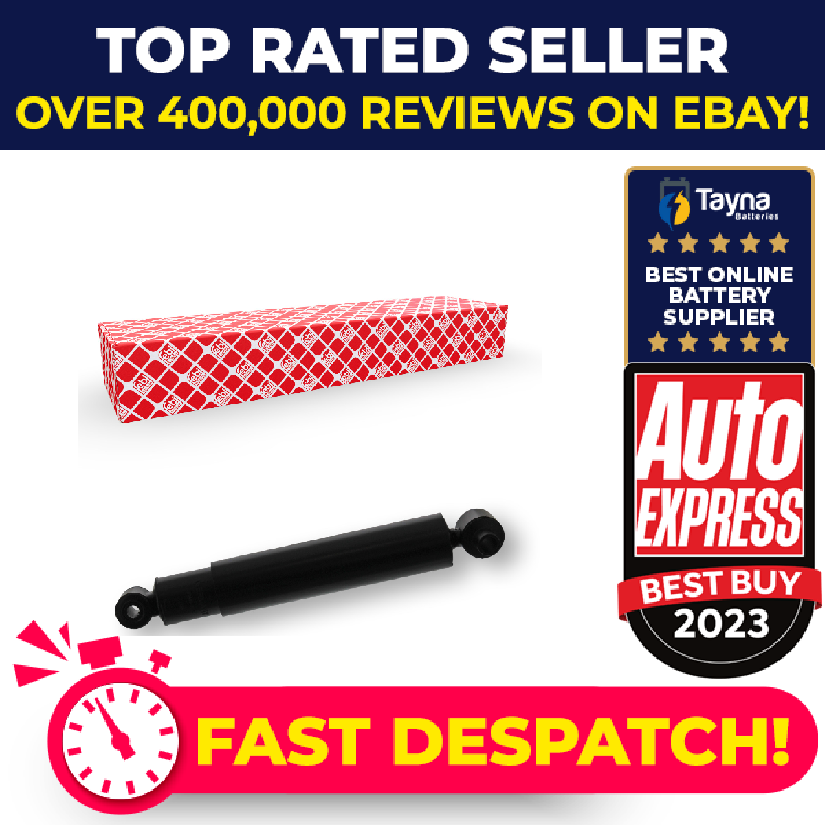 2x Shock Absorbers (Pair) Front 20489 Febi Damper 81437016995 Quality Guaranteed