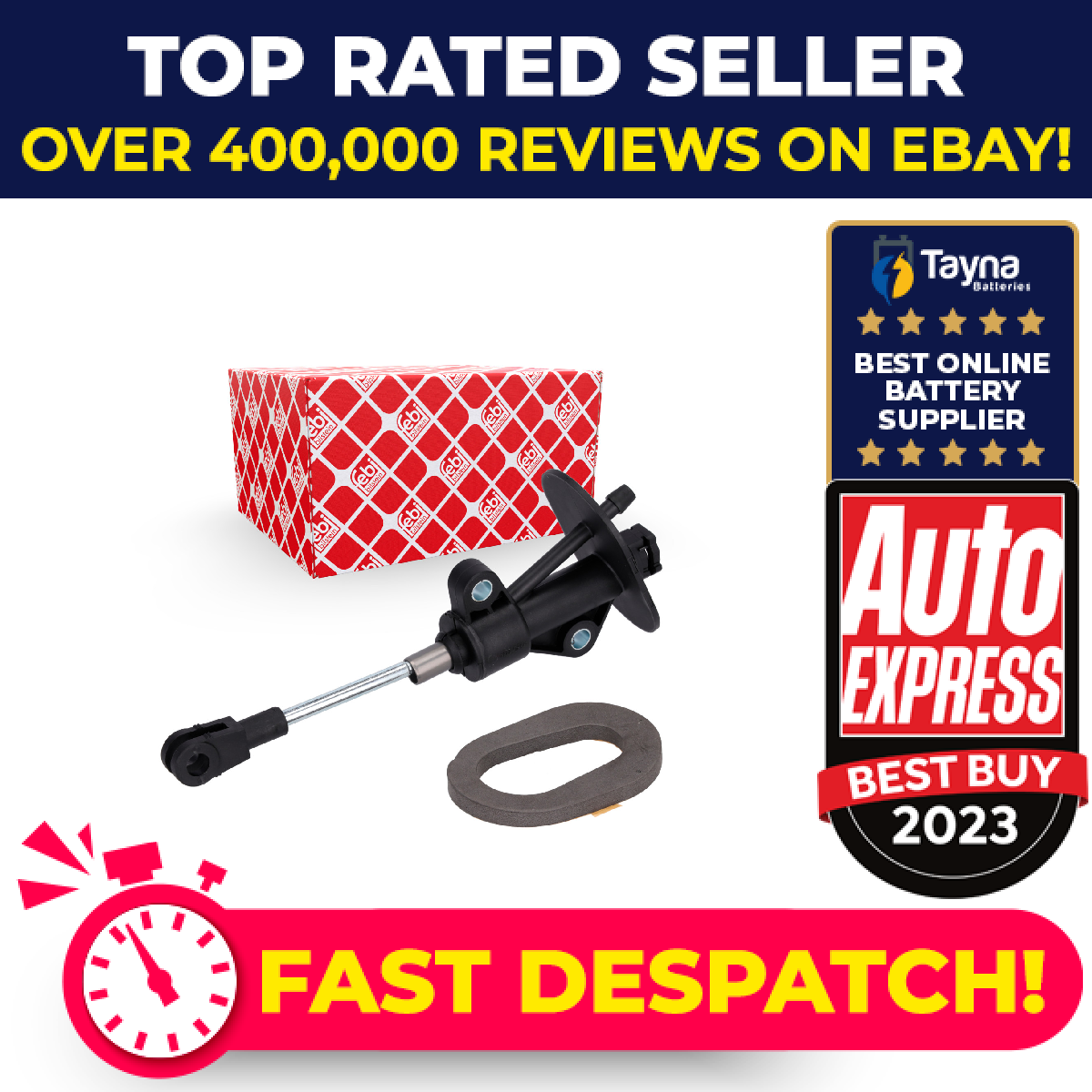 Clutch Master Cylinder fits CITROEN NEMO AA 1.4 1.3D 1.4D 2008 on 2182E6 Febi