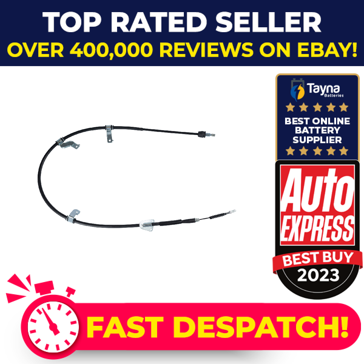 Handbrake Cable fits KIA CEED JD 1.4D Rear Left 12 to 18 D4FC Hand Brake Parking