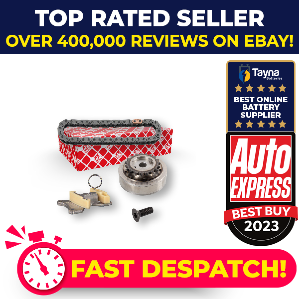 Timing Chain Kit fits AUDI A3 8P1, 8PA 2.0 03 to 13 06D109229B 06D109229BS2 Febi