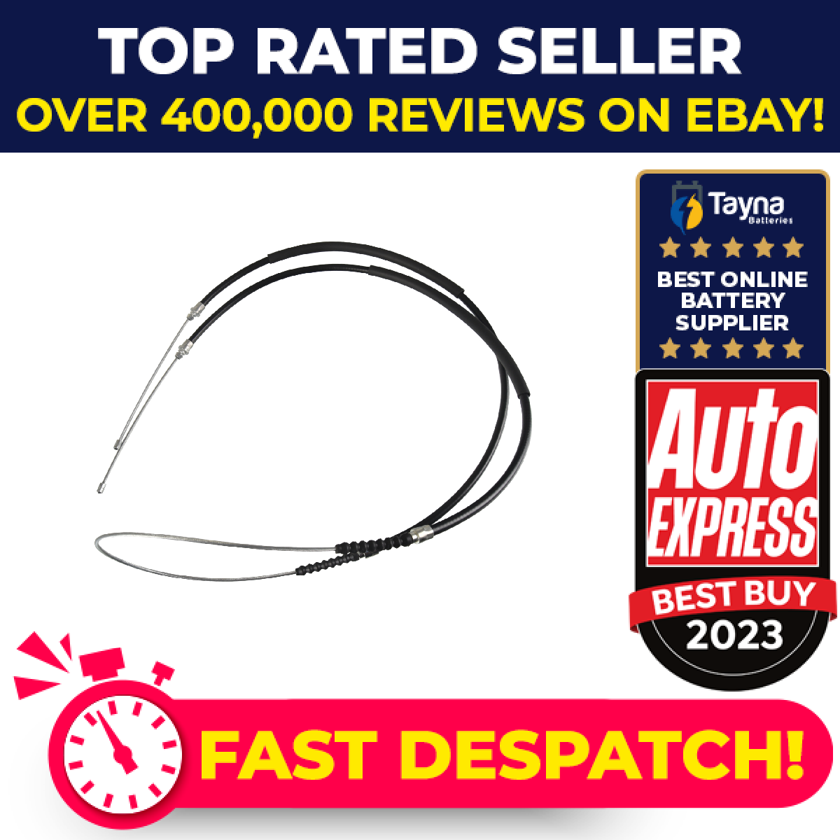 Handbrake Cable fits CITROEN RELAY 1.9D Rear 94 to 02 Hand Brake Parking 4745V5
