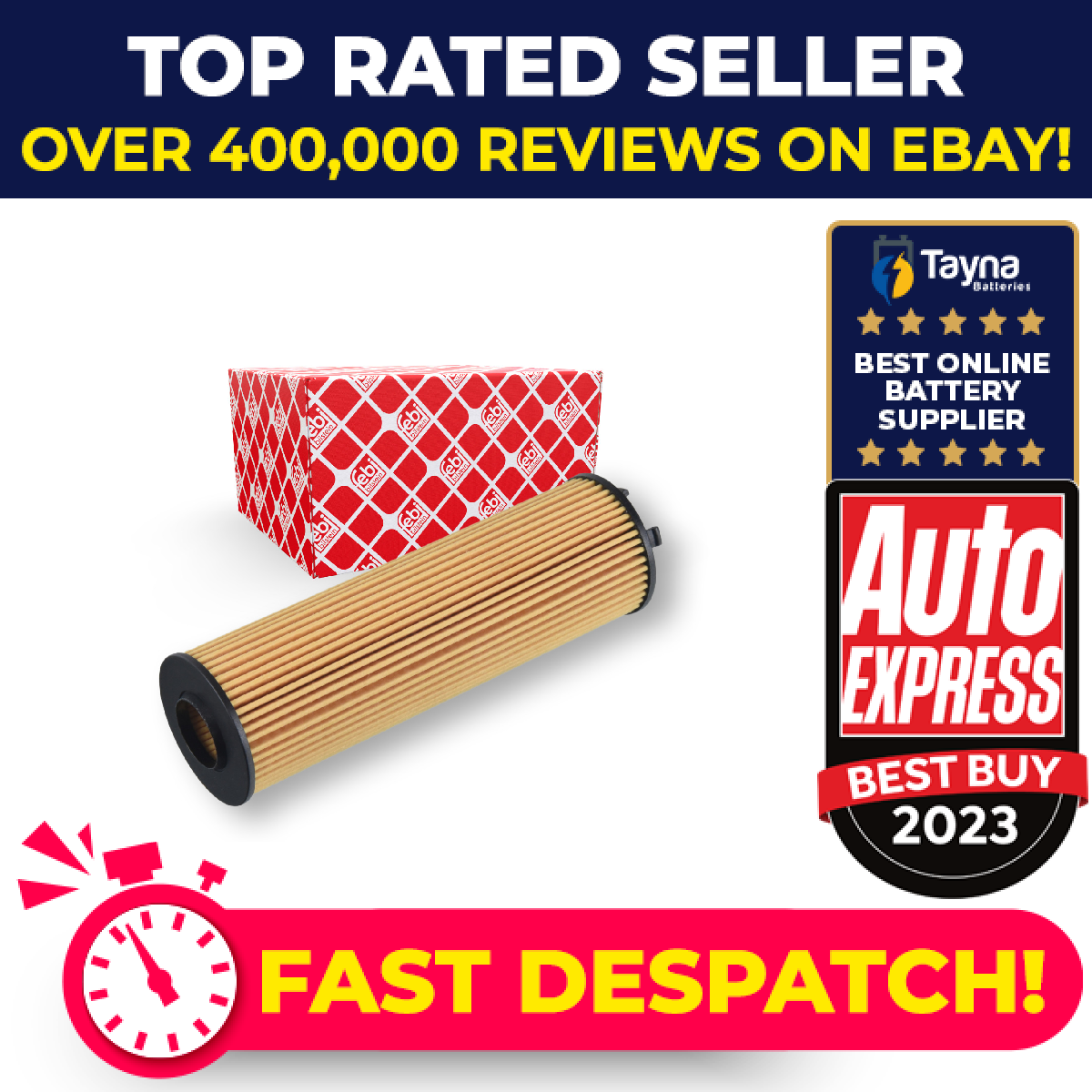 Oil Filter fits VW GOLF Mk8 2.0D 2019 on 05L115466A 05L115562A 5L115562A Febi
