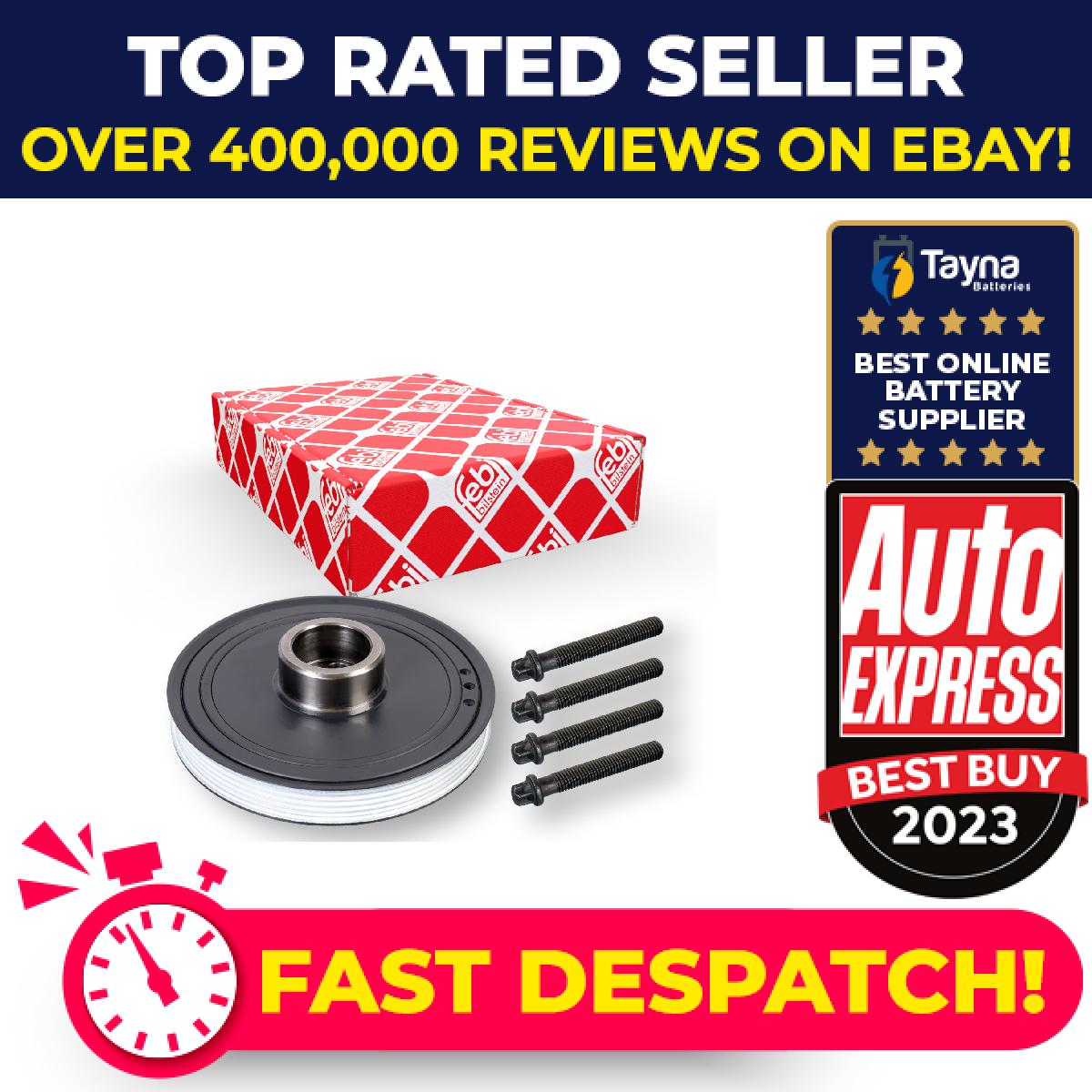 Crankshaft Pulley fits MINI COUNTRYMAN ONE R60 1.6D 10 to 16 N47C16A Belt Febi