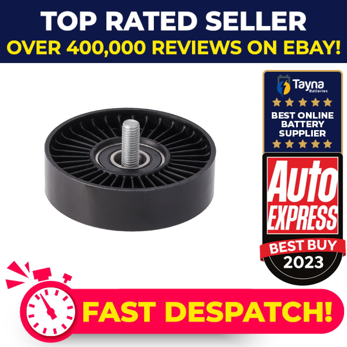 Aux Belt Idler Pulley fits HYUNDAI VELOSTER FS 1.6 11 to 17 G4FC Guide Febi New