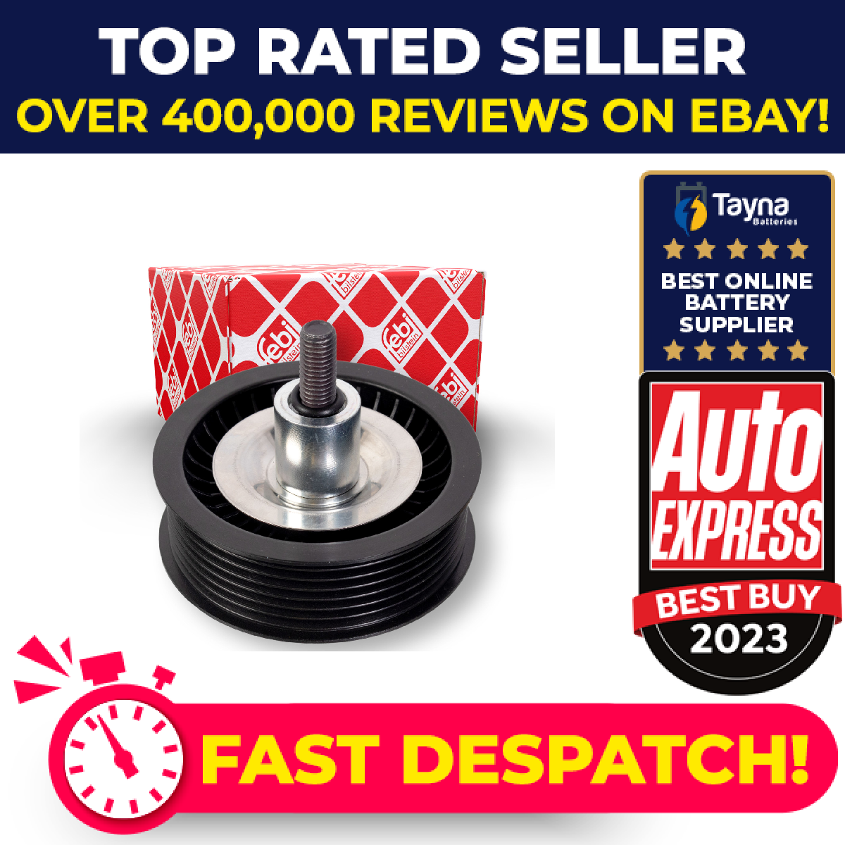 Aux Belt Idler Pulley fits FORD TRANSIT V363 2.0D 2016 on YMHA Guide Deflection