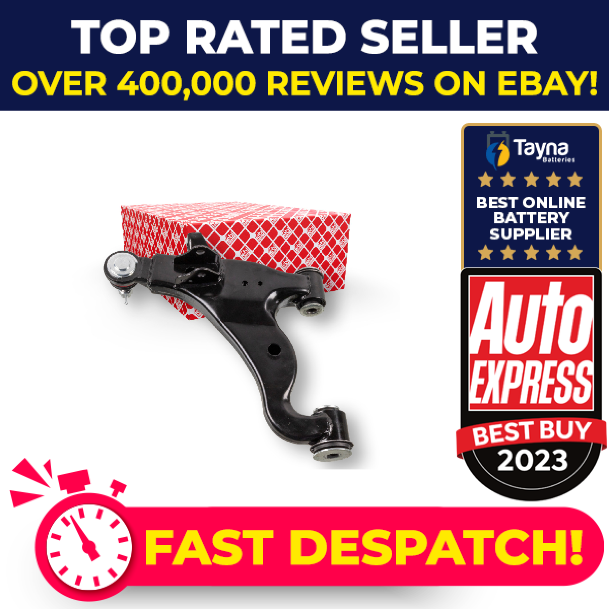 Wishbone / Suspension Arm fits TOYOTA HILUX Mk8 2.4D Front Lower, Left 2015 on