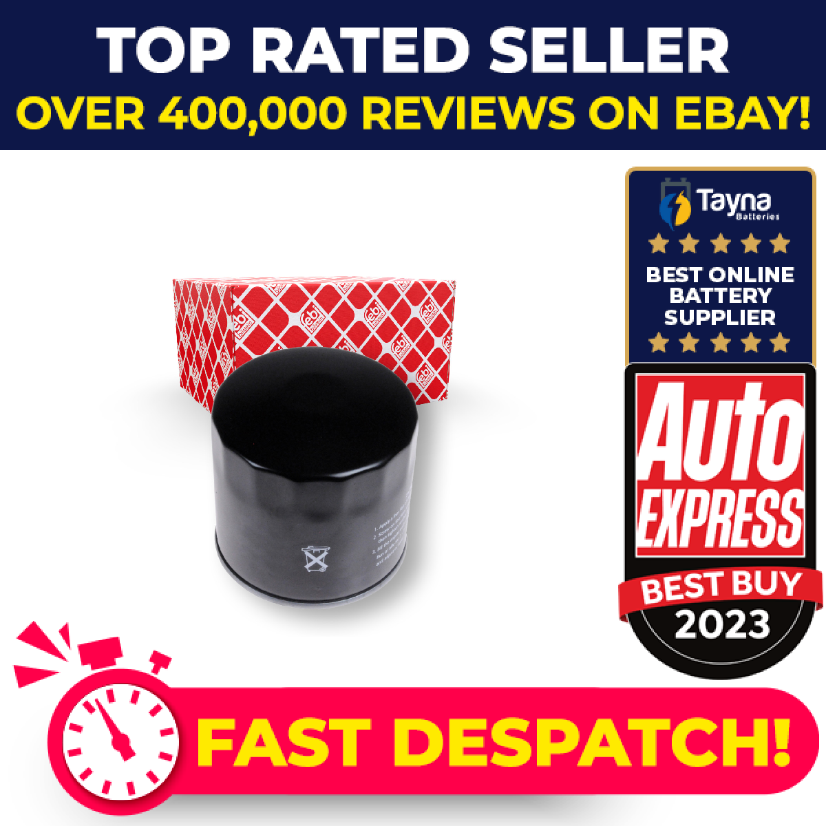 Oil Filter fits NISSAN ALMERA N16, V10 2.2D 03 to 06 15208BN30A 15208BN300 Febi