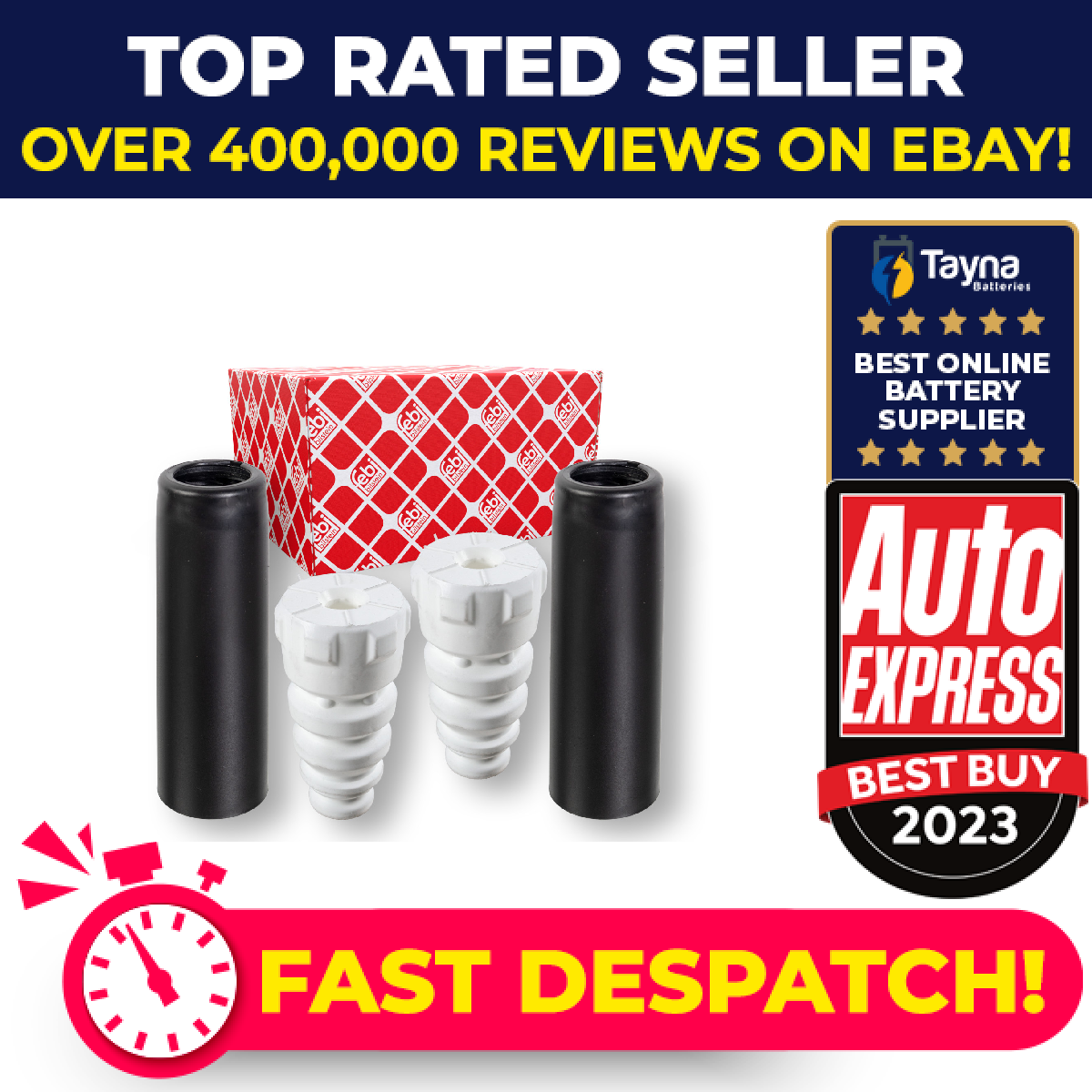 Shock Absorber Dust Cover Kit fits VW POLO Rear 2001 on Protect 3C0513425 Febi