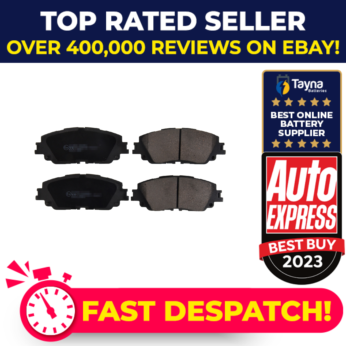 Brake Pads Set fits LEXUS UX200 2.0 Front 2018 on 044650E060 0446533480 Febi New