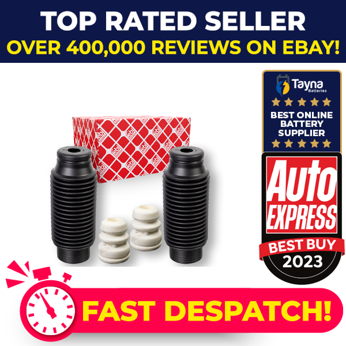 Shock Absorber Dust Cover Kit fits HYUNDAI i10 PA 1.1D Front 08 to 11 D3FA Febi