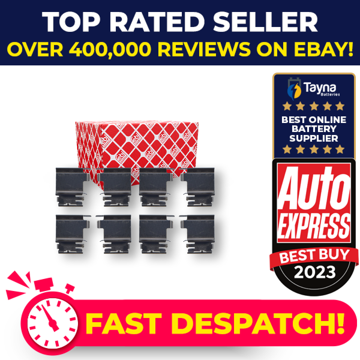 Brake Pad Fitting Kit fits MERCEDES SPRINTER 907 2.0D 2.2D 3.0D 2018 on Febi New