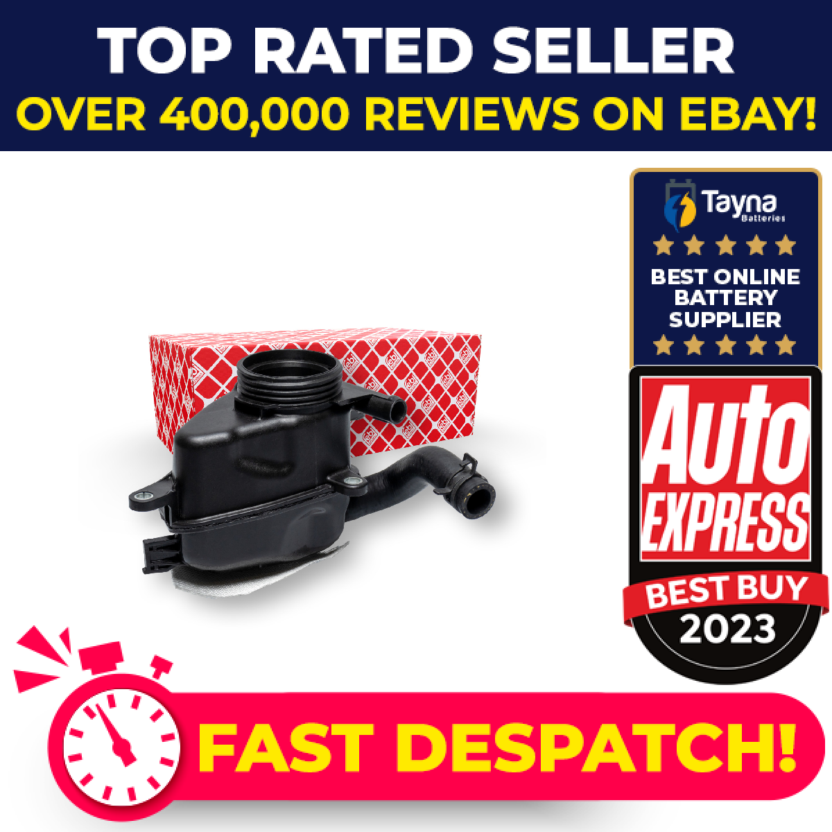 Coolant Expansion Tank fits MERCEDES C180 1.6 2014 on M274.910 A2742000385 Febi