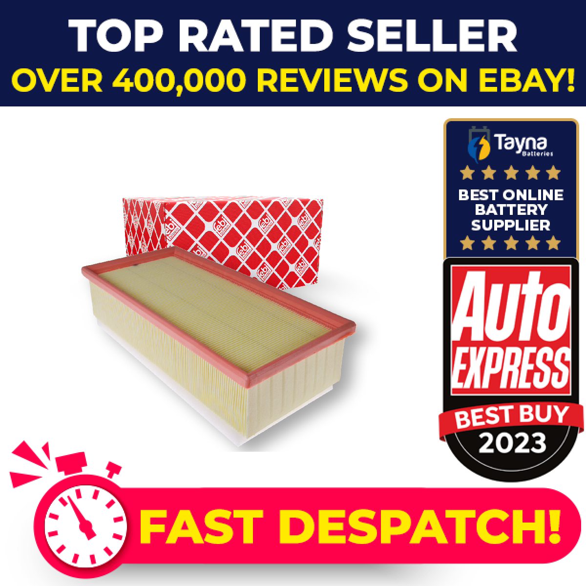 Air Filter fits TOYOTA COROLLA VERSO AUR10 2.2D 05 to 09 178010R010 Febi Quality