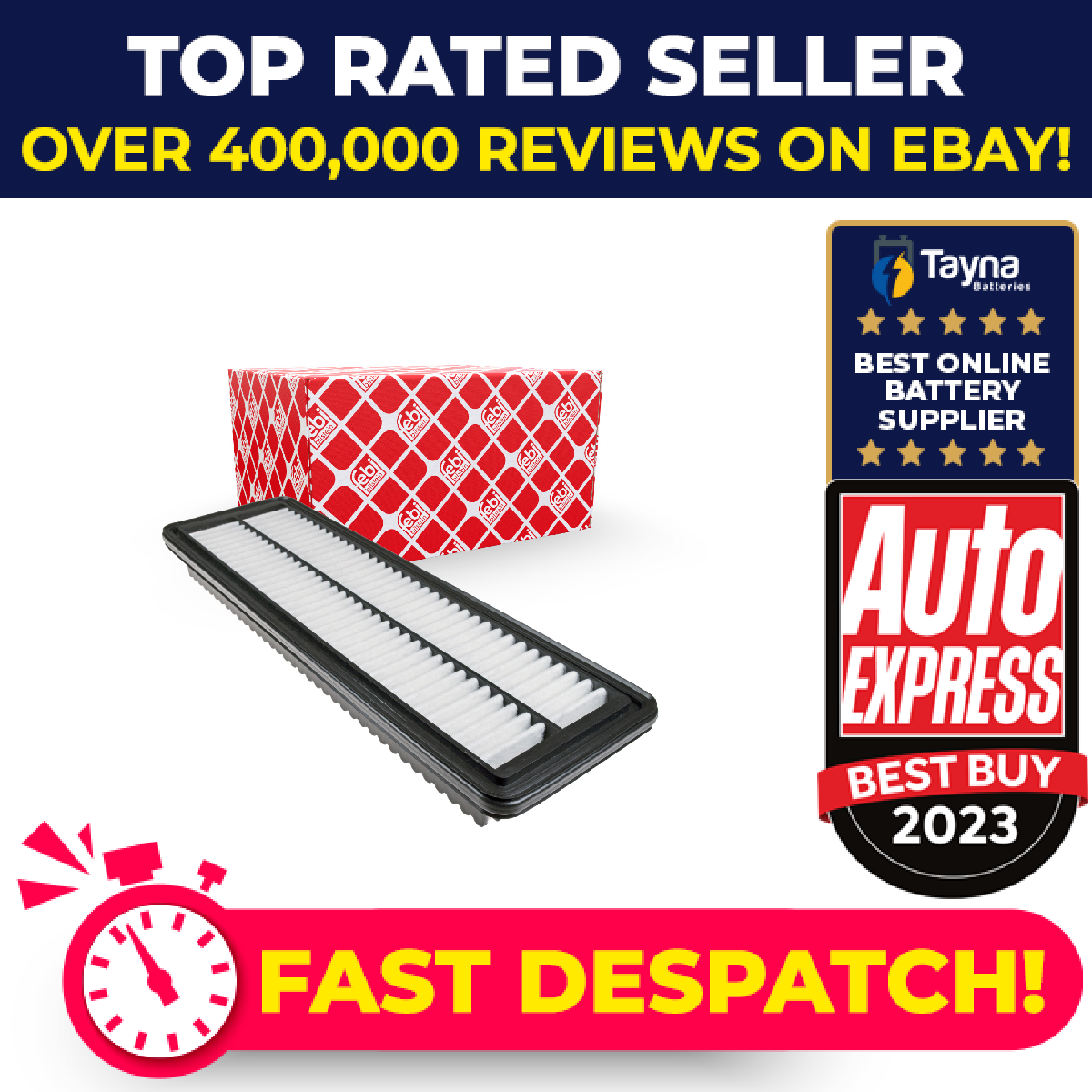 Air Filter fits HYUNDAI i10 PA 1.2 2008 on G4LA 28113B4000 28113B9000 Febi New