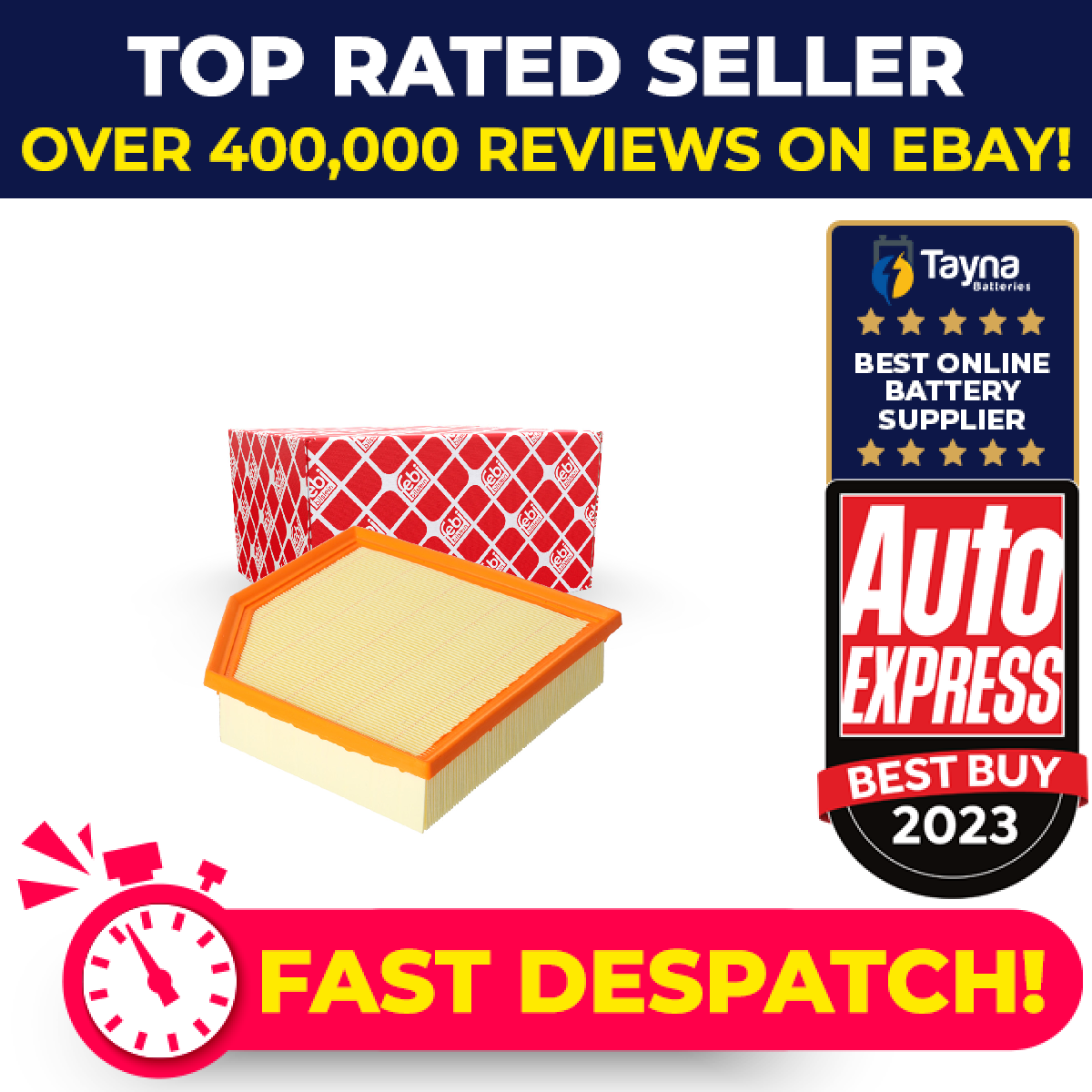 Air Filter fits LEXUS IS300h Mk3 2.5 13 to 20 2AR-FSE 1780131100 1780131170 Febi