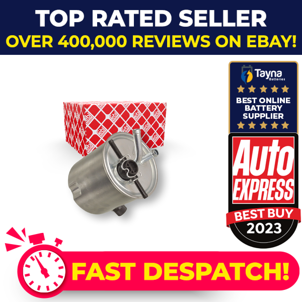 Fuel Filter fits NISSAN CABSTAR F24M 2.5D 06 to 13 16400ES60A 16400ES60D Febi
