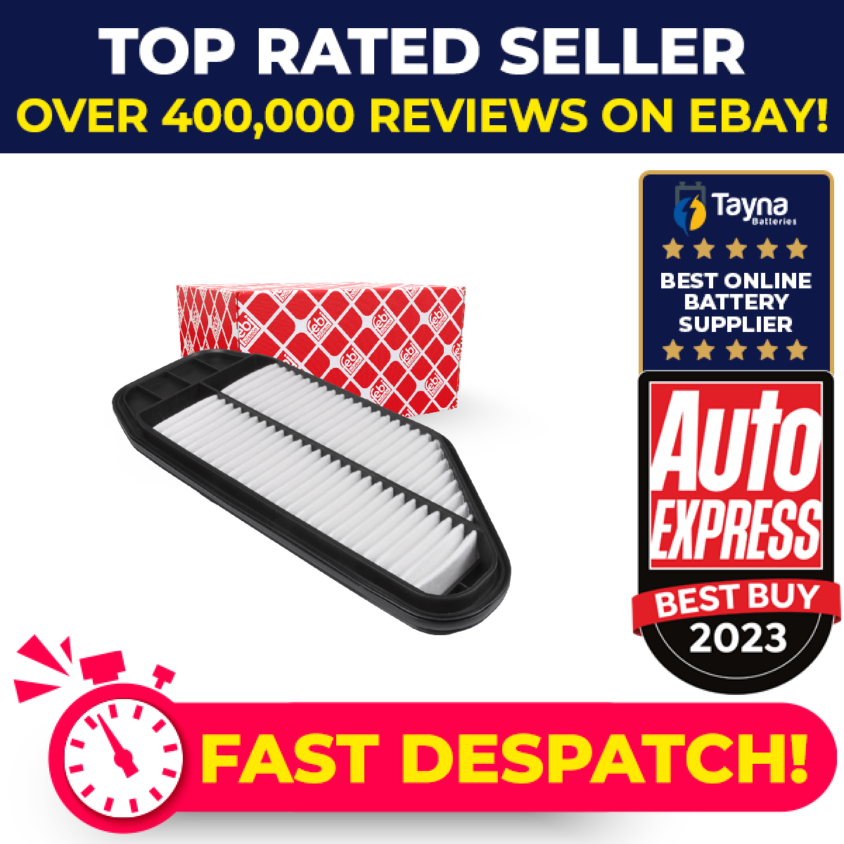 Air Filter fits CHEVROLET SPARK M300 1.0 2010 on LMT 42390126 96827723 Febi New