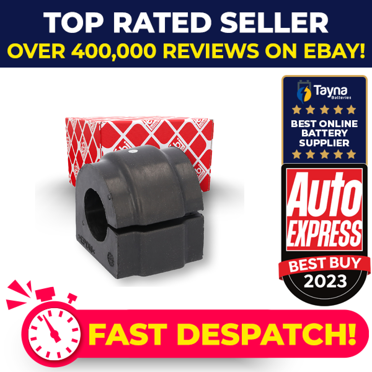 Anti Roll Bar Bush Rear Left or Right 184656 Febi Suspension 33506861469 Quality