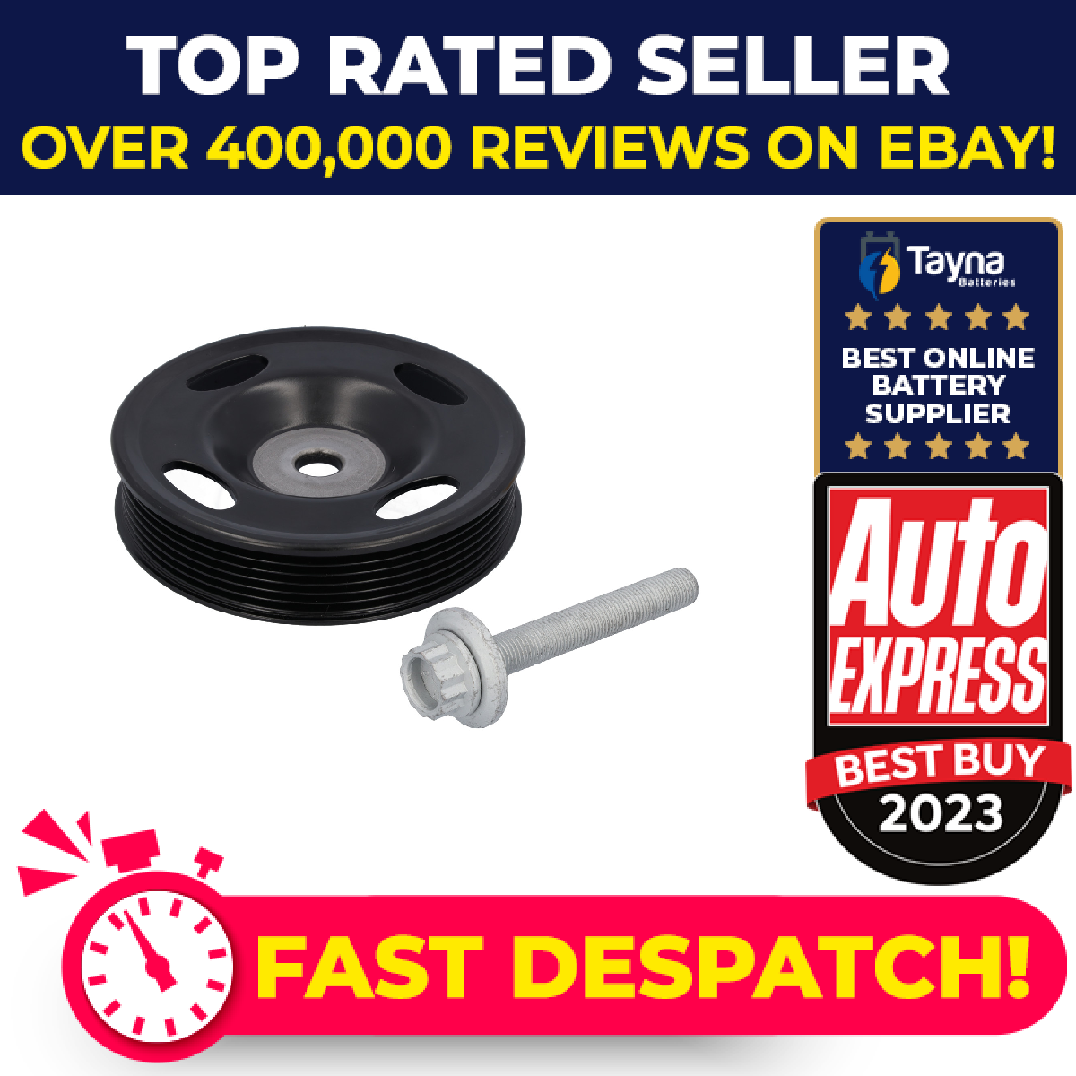 Crankshaft Pulley fits VW GOLF Mk5, Mk6, PLUS 1.4 1.6 03 to 16 Belt 03C105255A