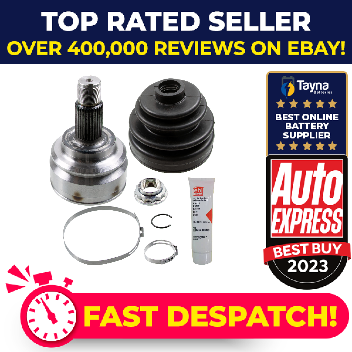 CV Joint fits BMW X5 E53 3.0 Front Left Outer 00 to 06 C.V. Driveshaft Febi New