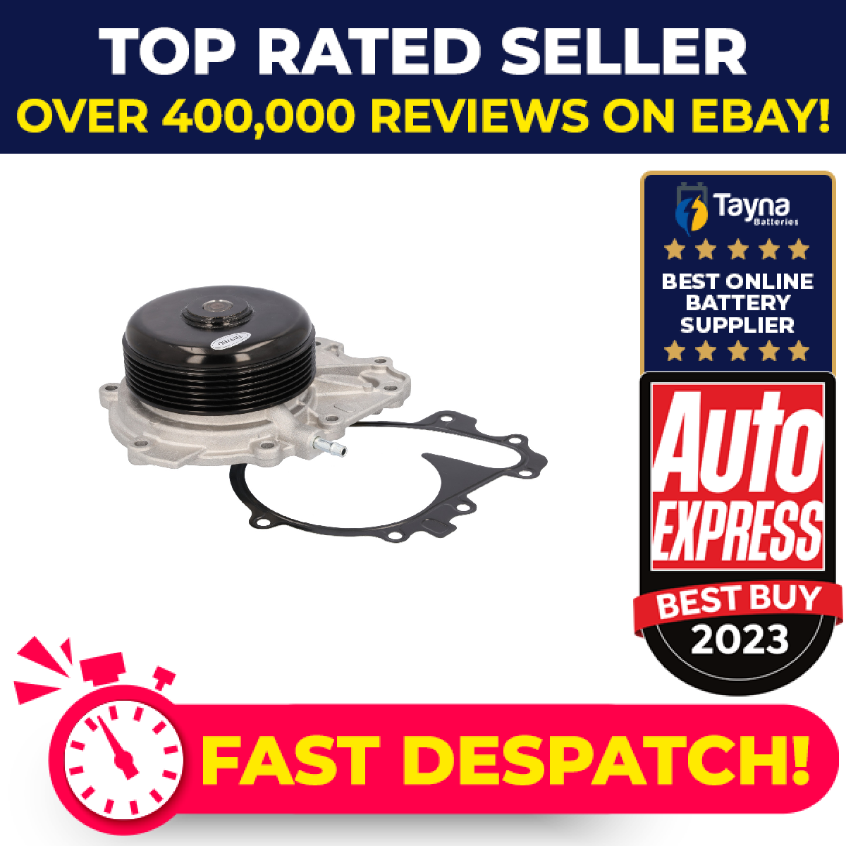 Water Pump fits MERCEDES C220 S205, W205 2.2D 14 to 18 OM651.921 Coolant Febi